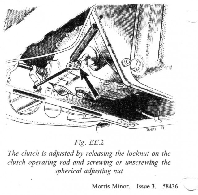 Morris Minor clutch linkage adjustment.jpg